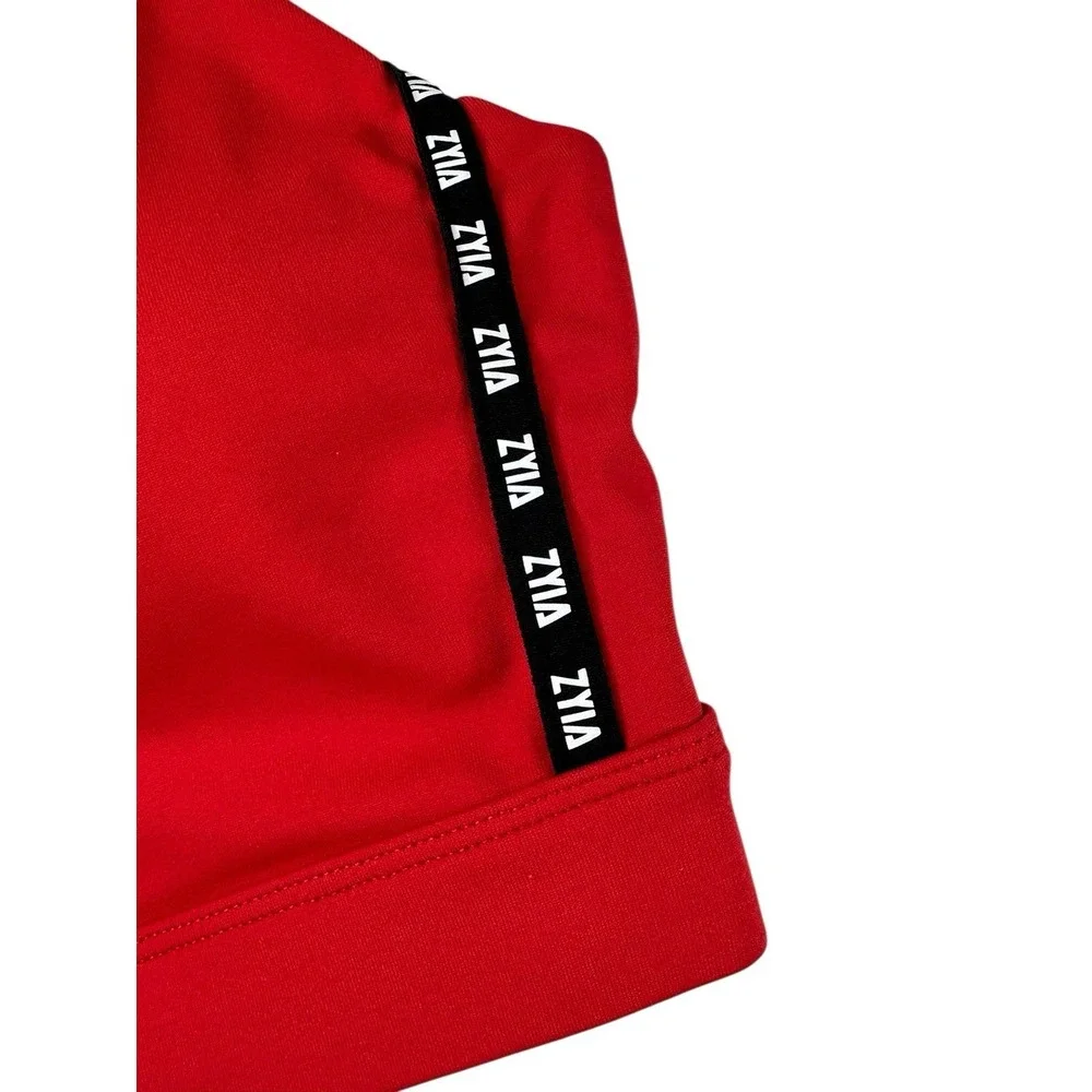 Zyia Beige on Red game day light tight Racerback bra Size Large Large‎
